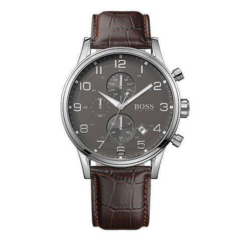 Leather Chronograph Watch