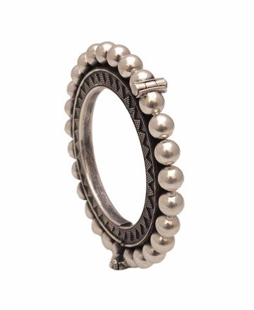 Tribal Kada with Bitsy Silver Balls