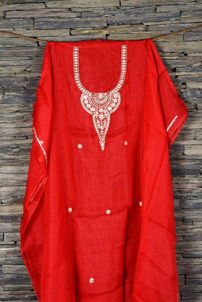 Red Gotapatti Kurta Fabric
