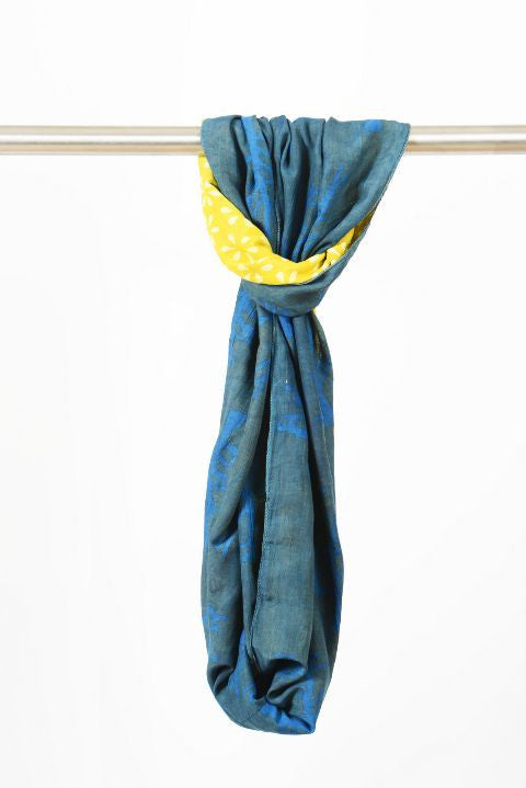 Yellow Blue Infinity Stole