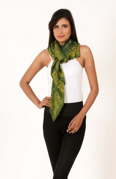 Green Silk Scarf