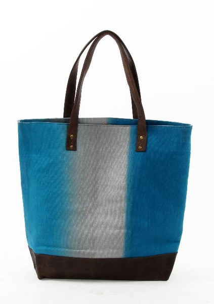 Shaded Blue Canvas Tote Bag