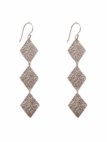 Silver Tiered Earrings