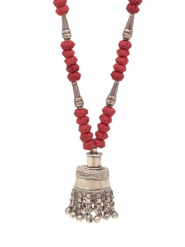 Vermilion Orange Tribal Patwa Necklace