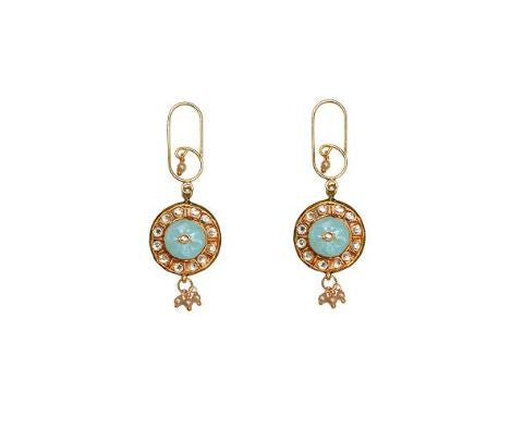Sea Green Meenakari Pendant Necklace