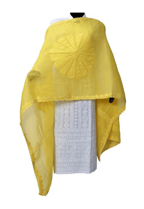 Yellow Applique  Dupatta