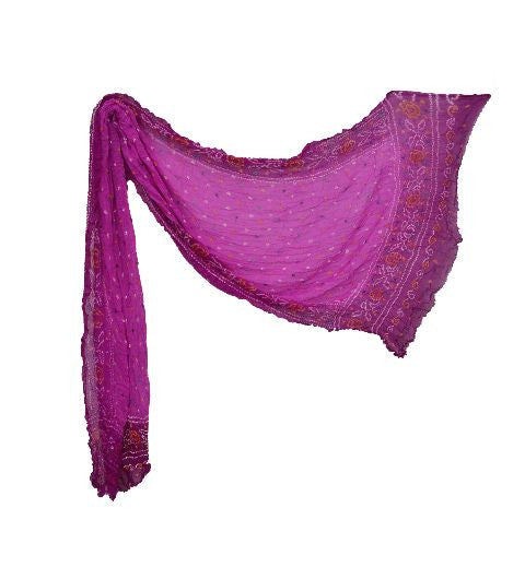 Purple Bandhani Dupatta