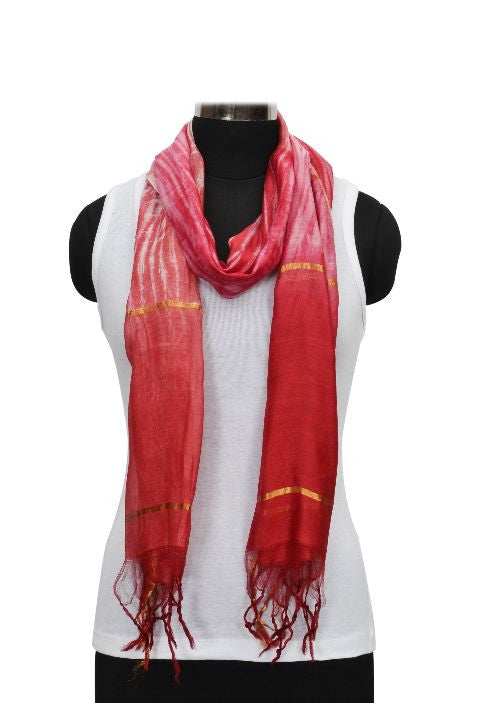 Red Tie and Dye Stole