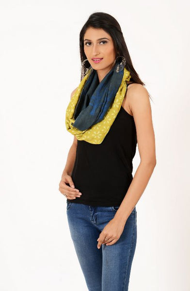 Yellow Blue Infinity Stole
