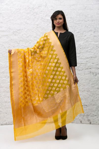 Yellow Banarasi Dupatta