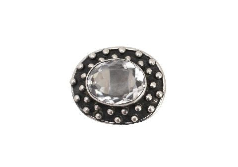Silver Ring with Crystal