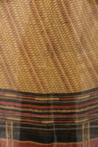 Yellow Maheshwari Dabu Print Dupatta